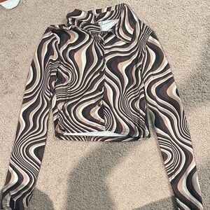 Stylish Swirl Pattern Women's Top